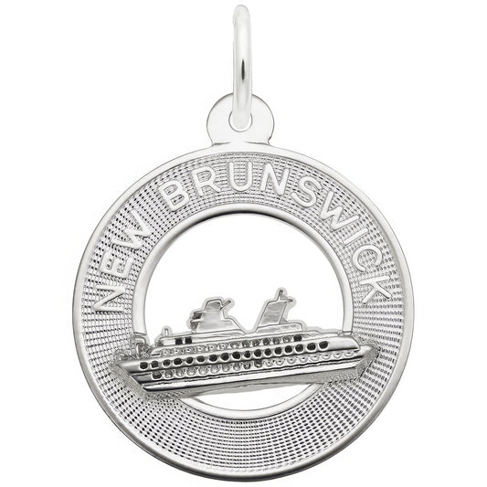New Brunswick Cruise Ship Ring Charm - Metal - Sterling Silver