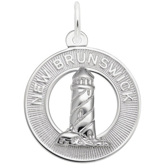 New Brunswick Lighthouse Ring Charm - Metal - Sterling Silver