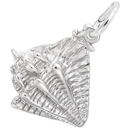 Charms Sterling Silver Conch Shell Charm