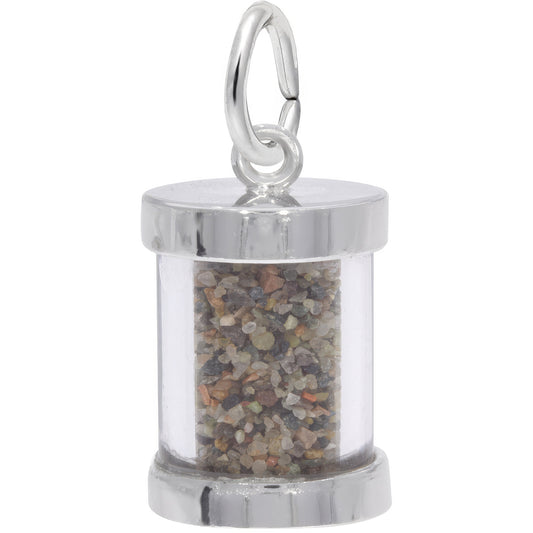 New Brunswick Sand Capsule Charm - Metal - Sterling Silver