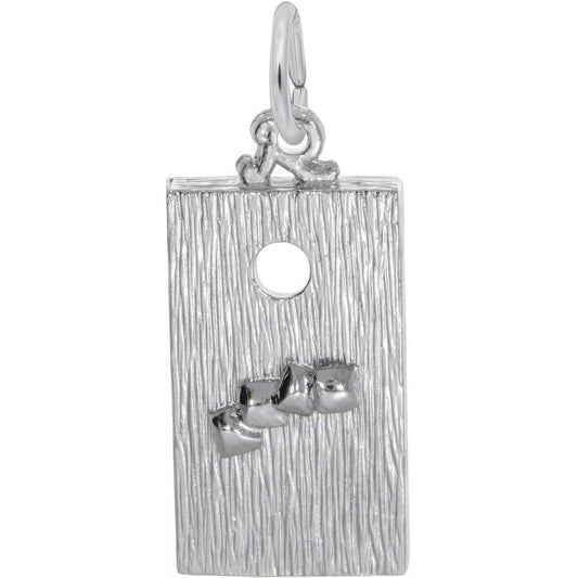 Charms, Corn Hole Game.925 Sterling Silver