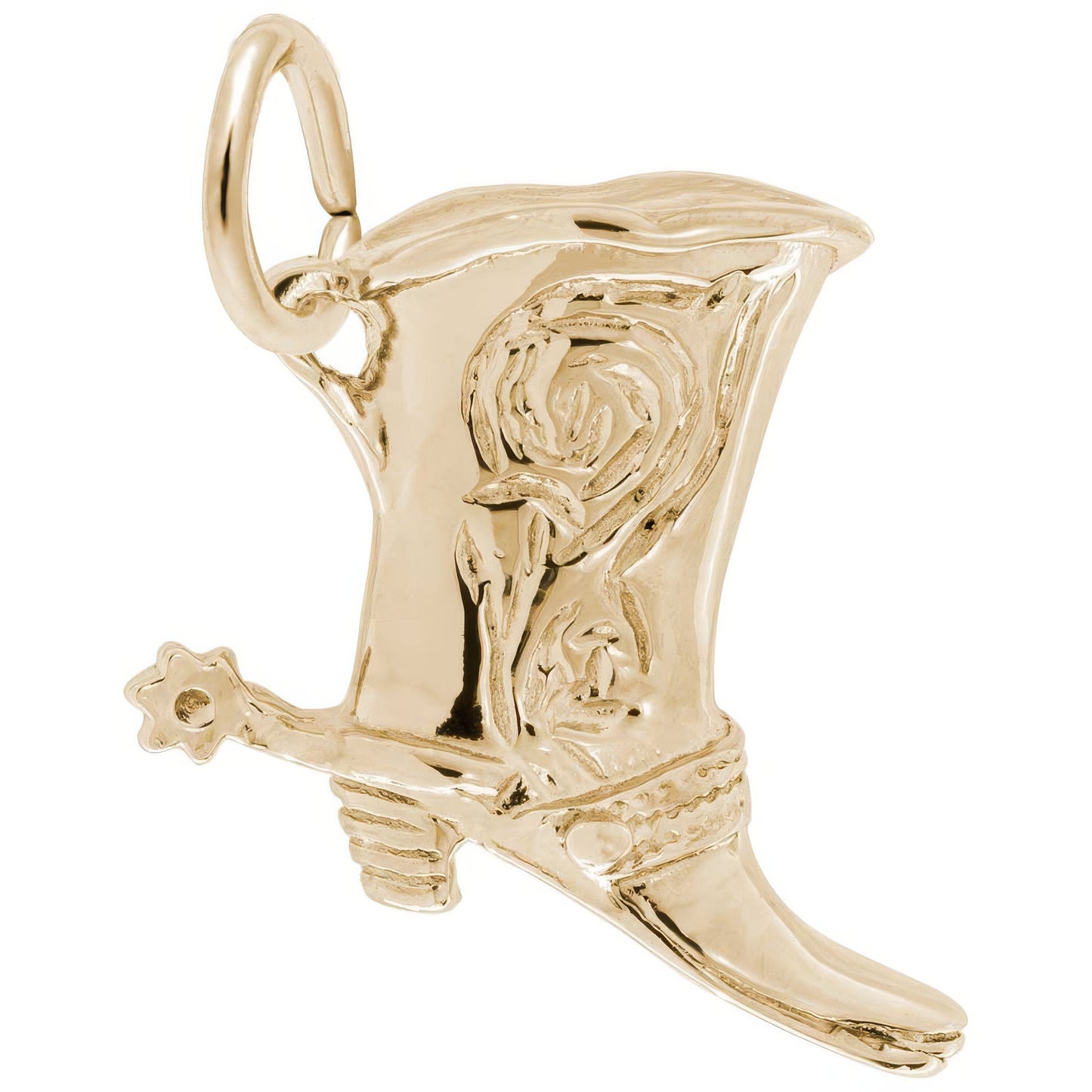 Cowboy Boot Charm, Sterling Silver