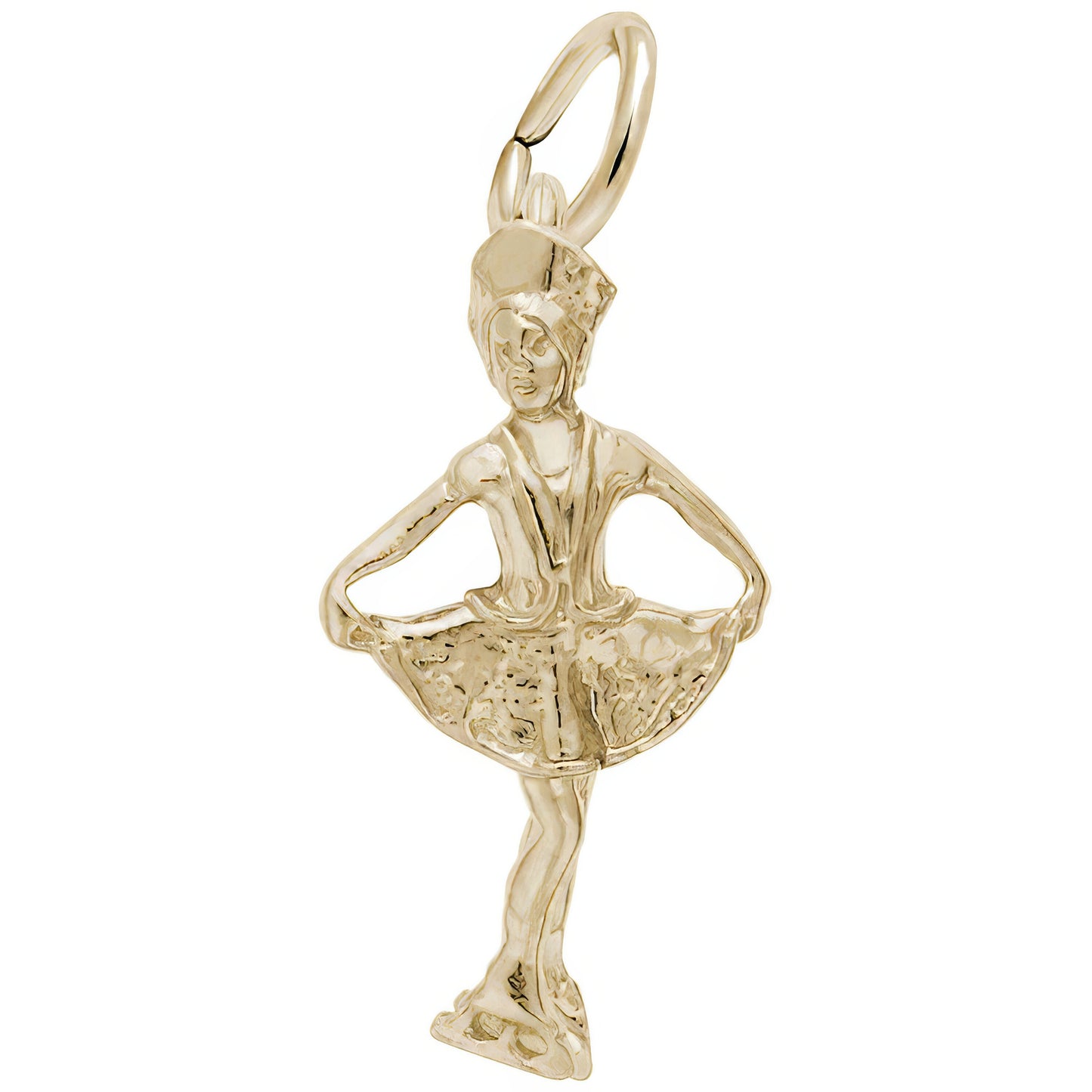 Ice Skater Charm - Metal - Sterling Silver