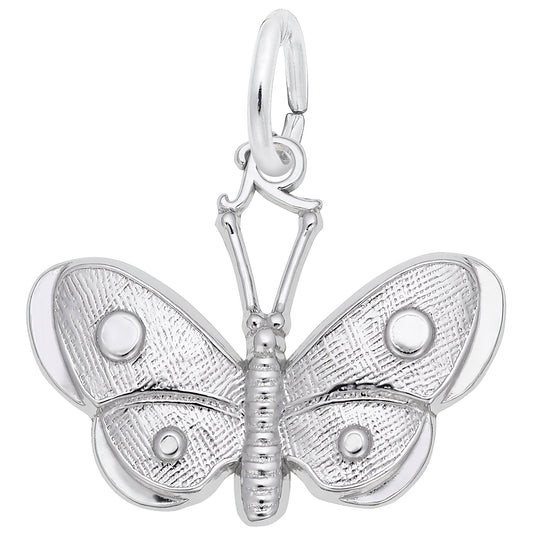 Charms Sterling Silver Spotted Wings Butterfly Charm
