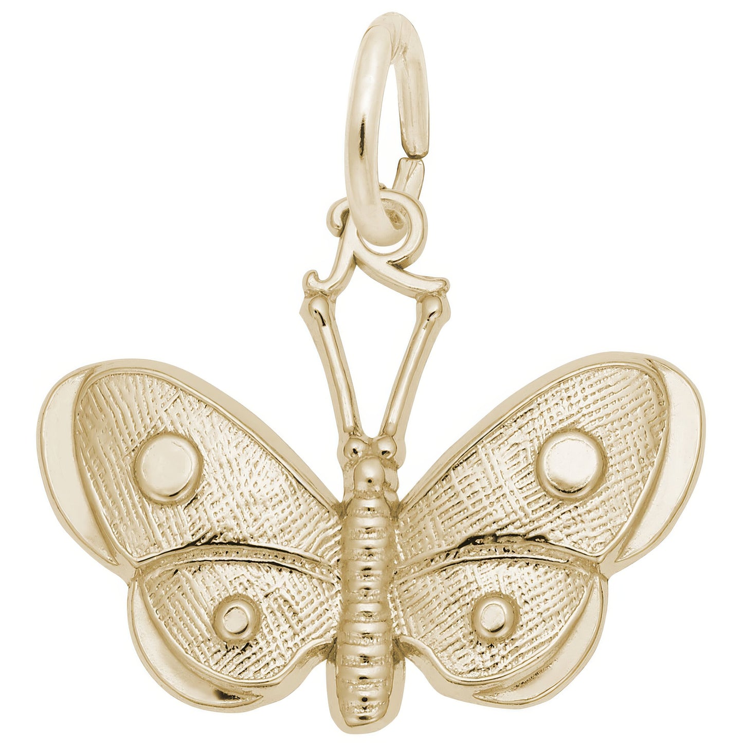Charms Sterling Silver Spotted Wings Butterfly Charm