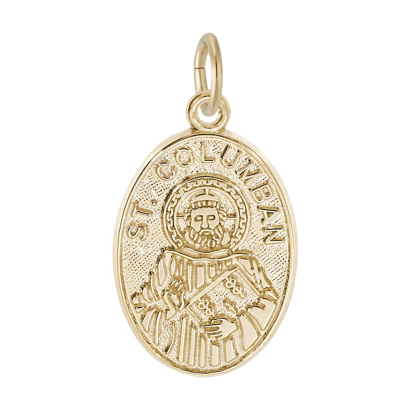 Sterling Silver St. Columban Charm - 19mm x 13mm