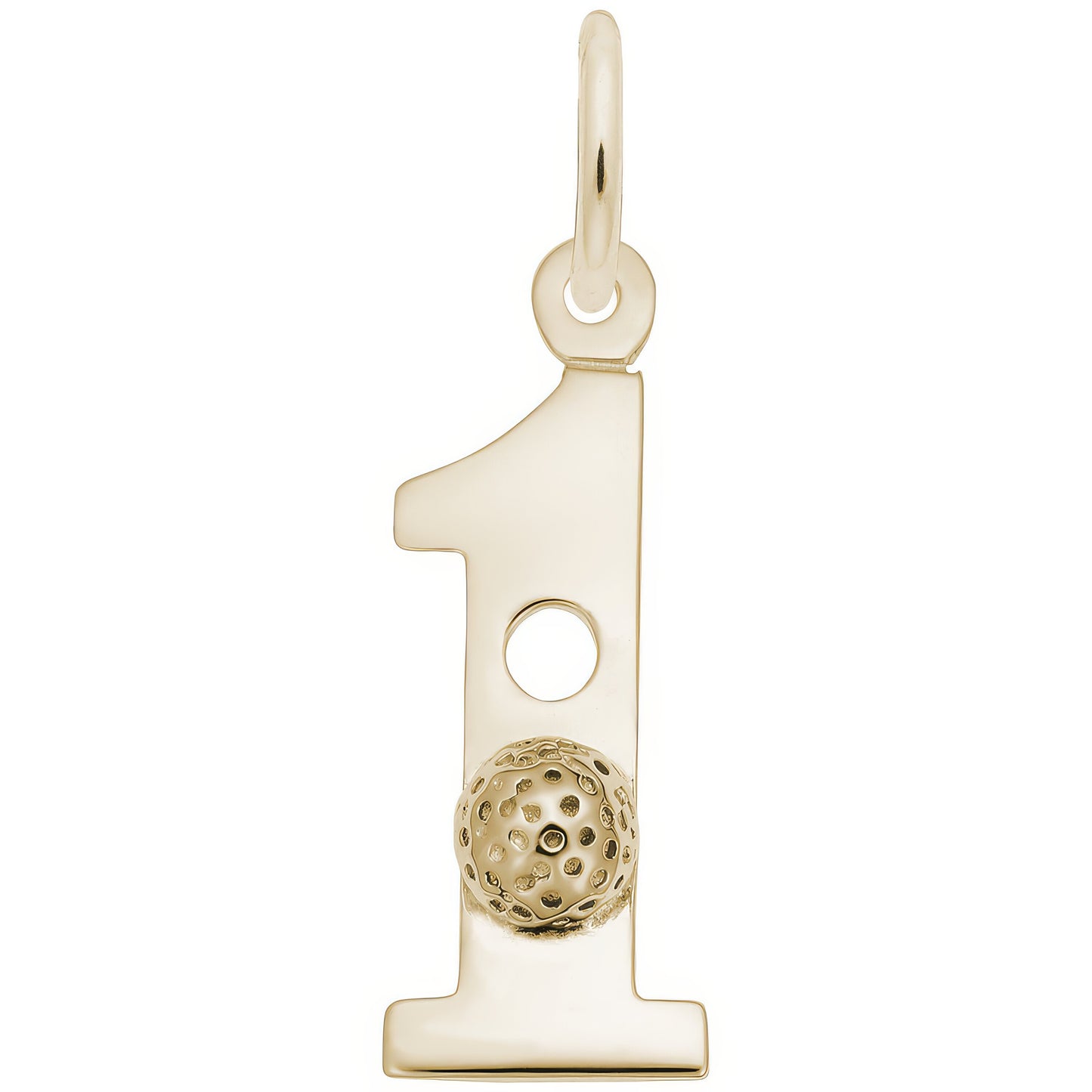Hole in One Charm - Metal - Sterling Silver