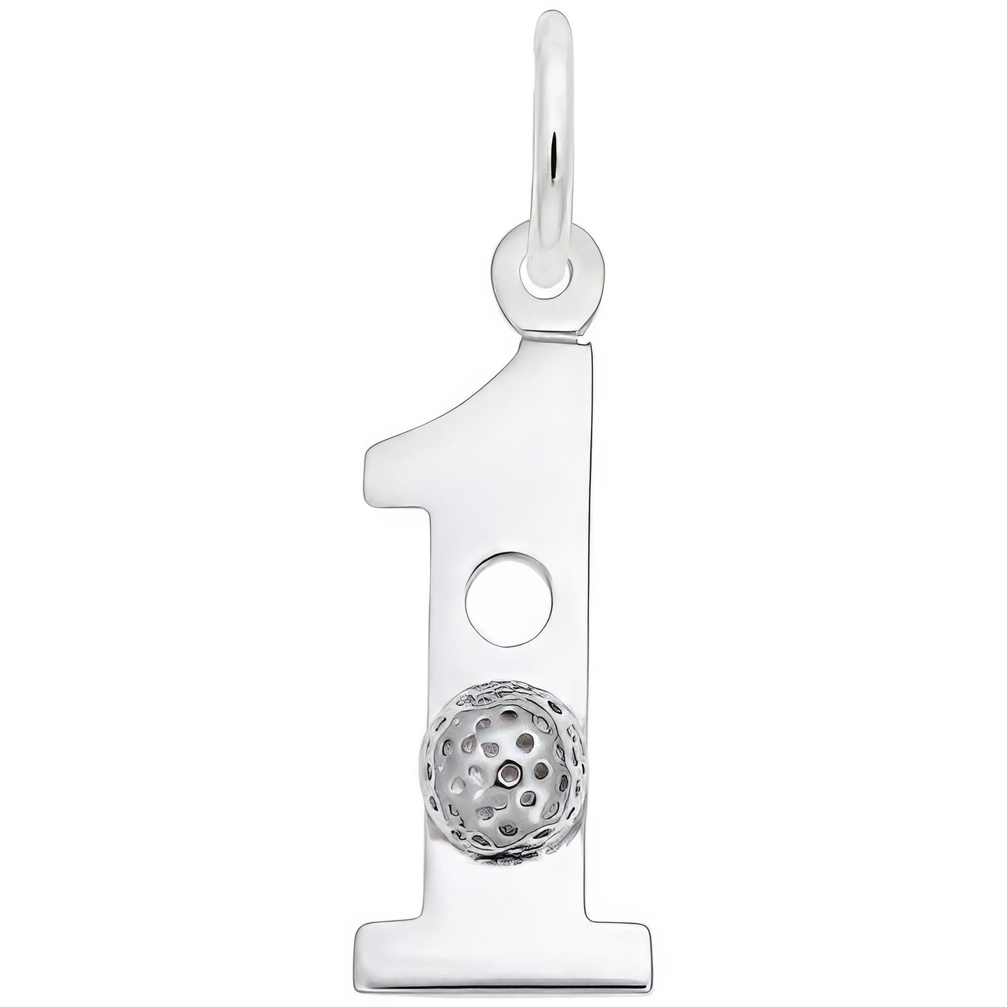 Hole in One Charm - Metal - Sterling Silver