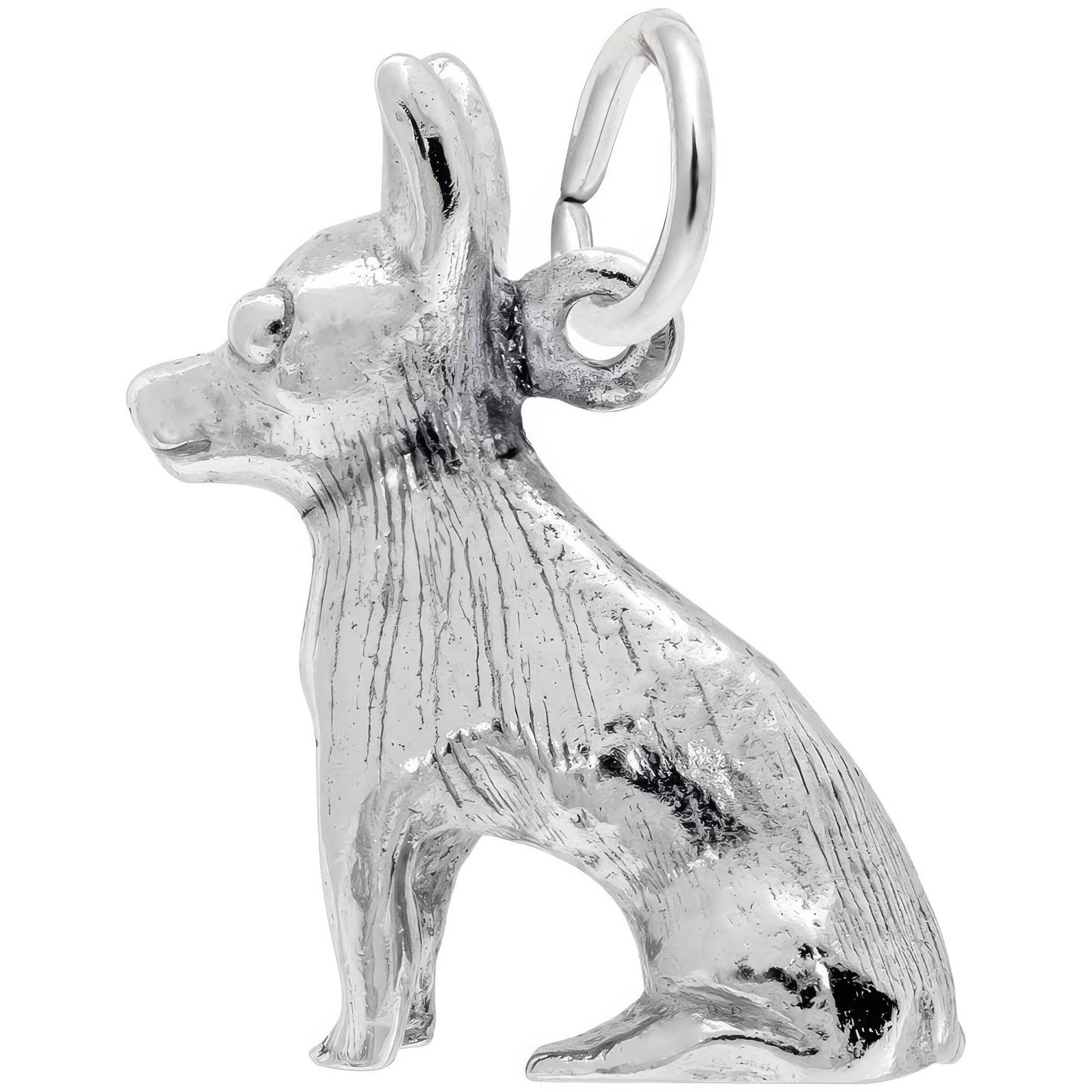 Chihuahua Charm, Sterling Silver