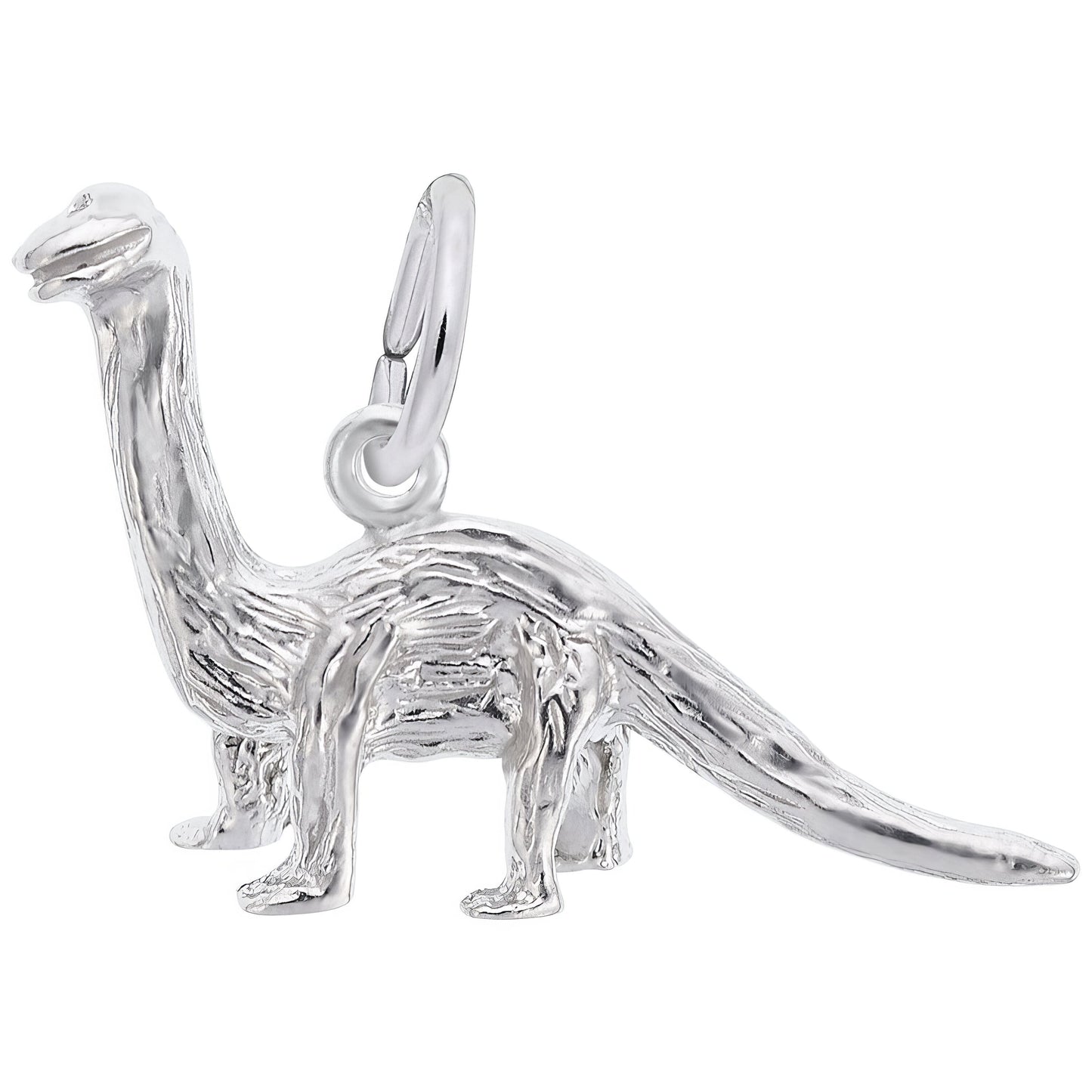 Brontosaurus Charm - Metal - Sterling Silver