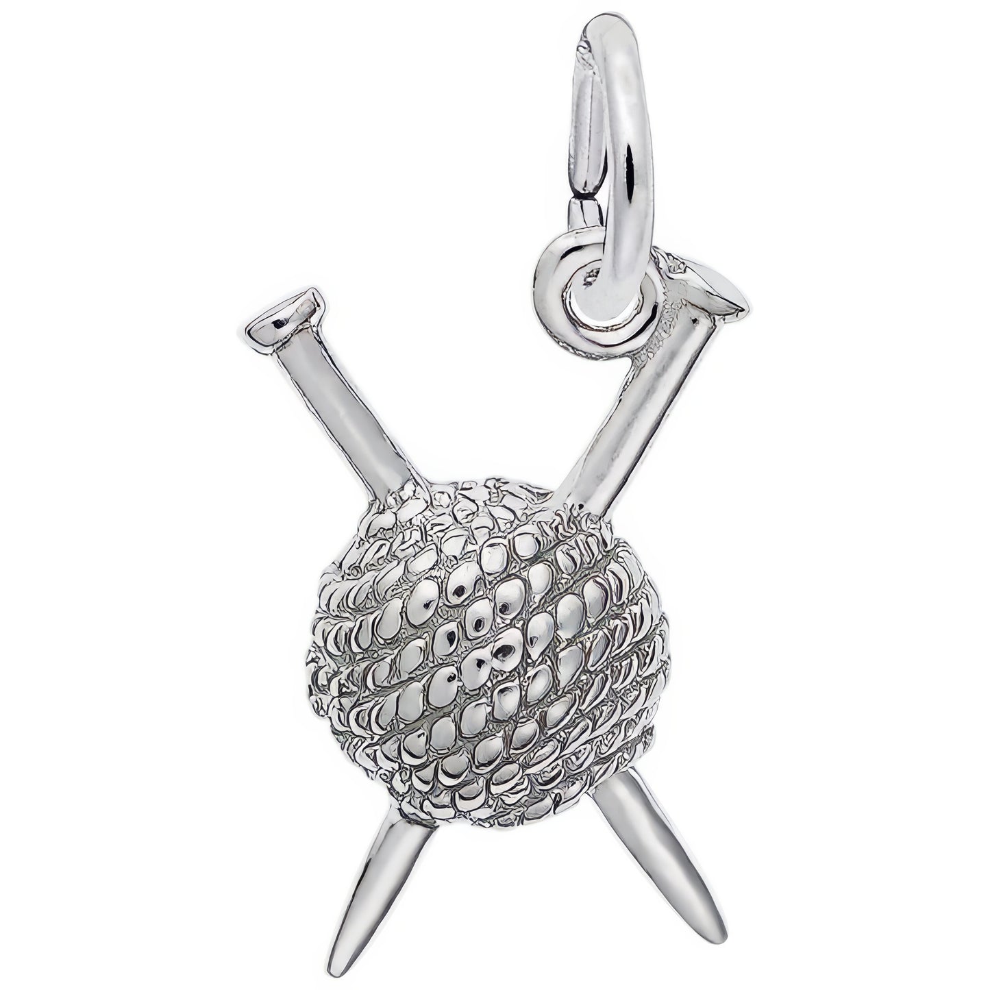 Sterling Silver Knitting Charm