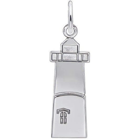 Sterling Silver Lighthouse Charm - 26mm x 9mm