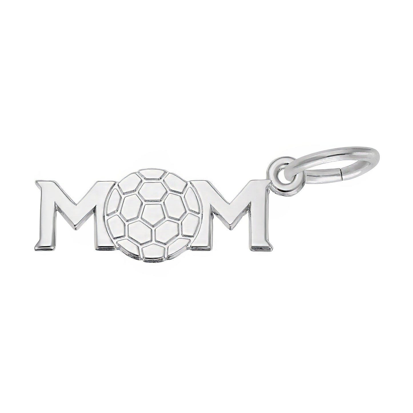 Sterling Silver Soccer Mom Charm - 6mm x 19mm