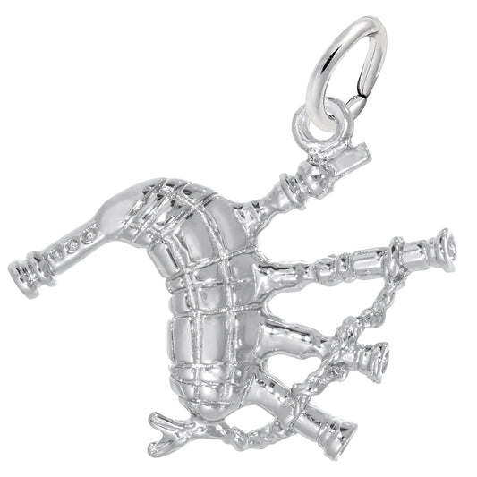 Charms, Bagpipes, 925 Sterling Silver