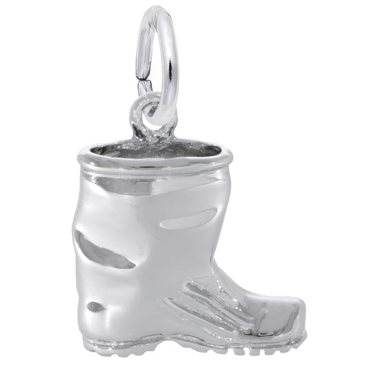 Charms, Rubber Rain Boots.925 Sterling Silver
