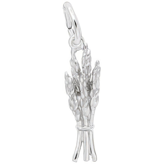 Wheat Bundle Charm - Metal - Sterling Silver