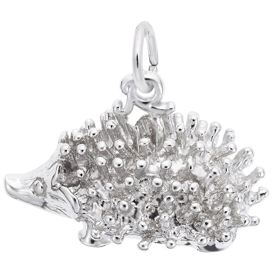 Sterling Silver Porcupine Charm - 8mm x 19mm