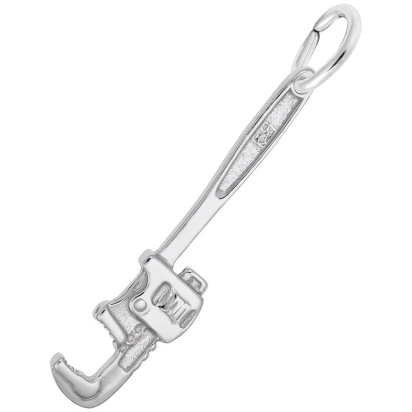 Pipe Wrench Charm - Metal - Sterling Silver