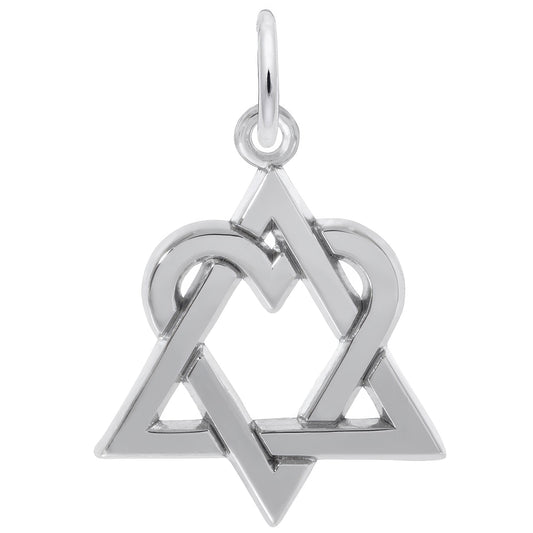 Sterling Silver Adoption Logo Charm - 21mm x 18mm