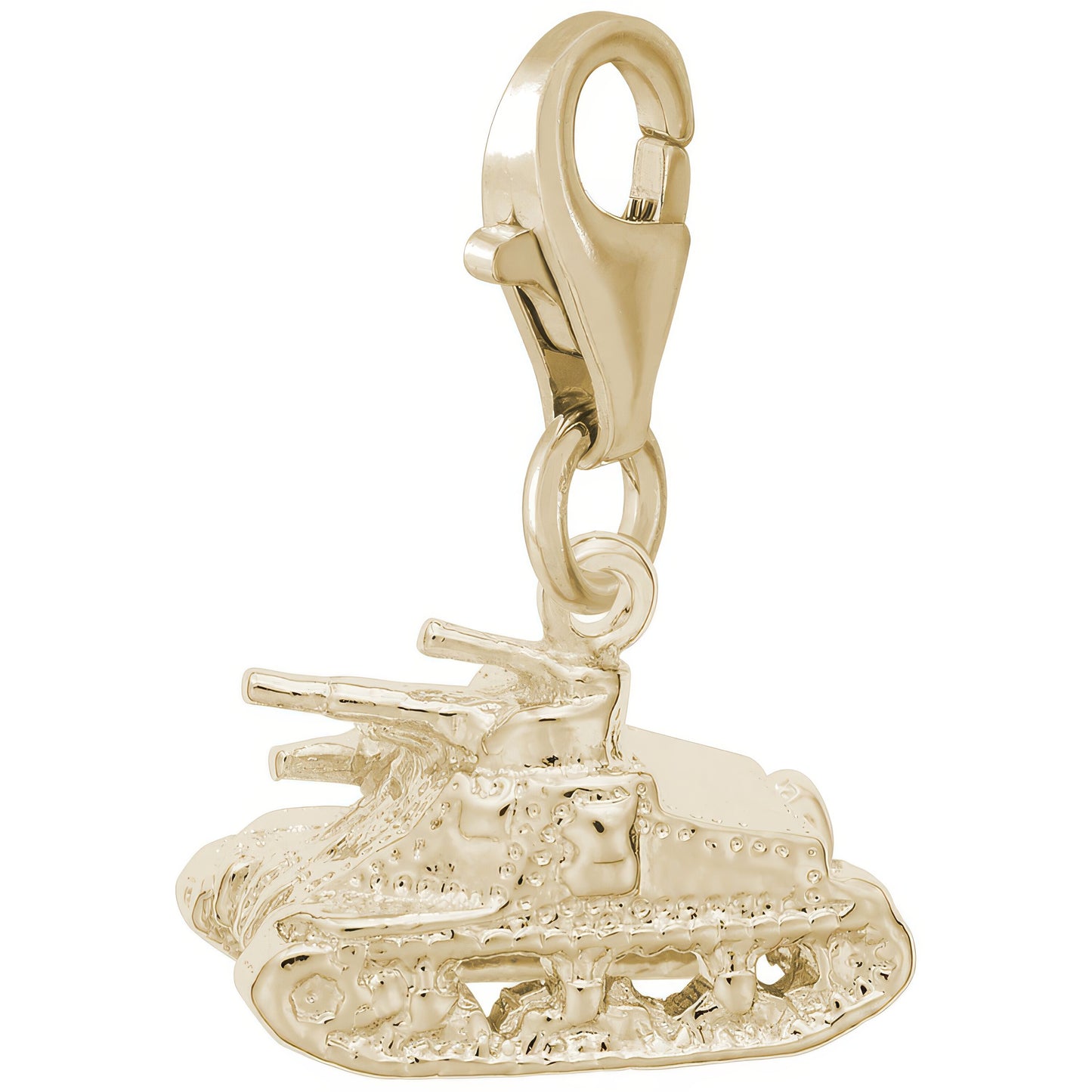 Army Tank Charm - Metal - Sterling Silver