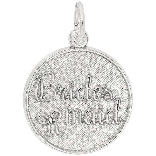Sterling Silver Bridesmaid Disc Charm