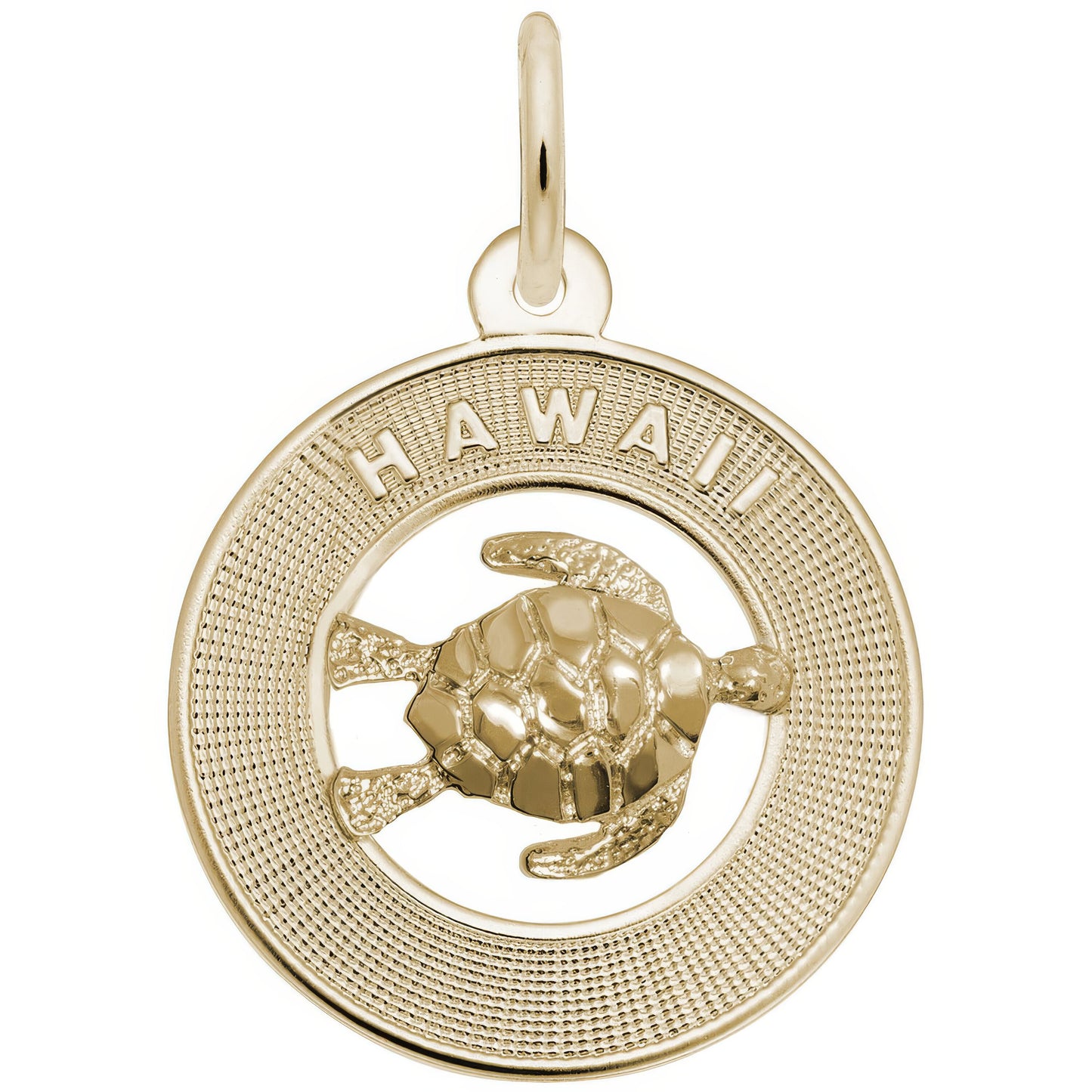 Sterling Silver Hawaii W/turtle Charm - 18mm x 18mm