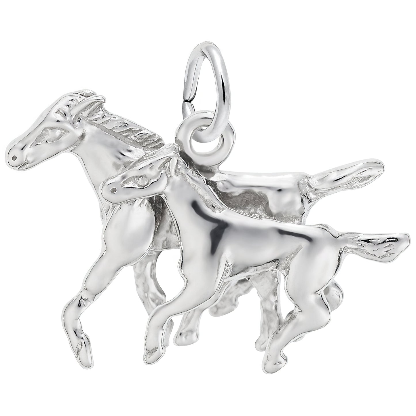 Sterling Silver Horse and Colt Charm