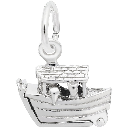 Sterling Silver Noahs Ark Charm - 9mm x 14mm