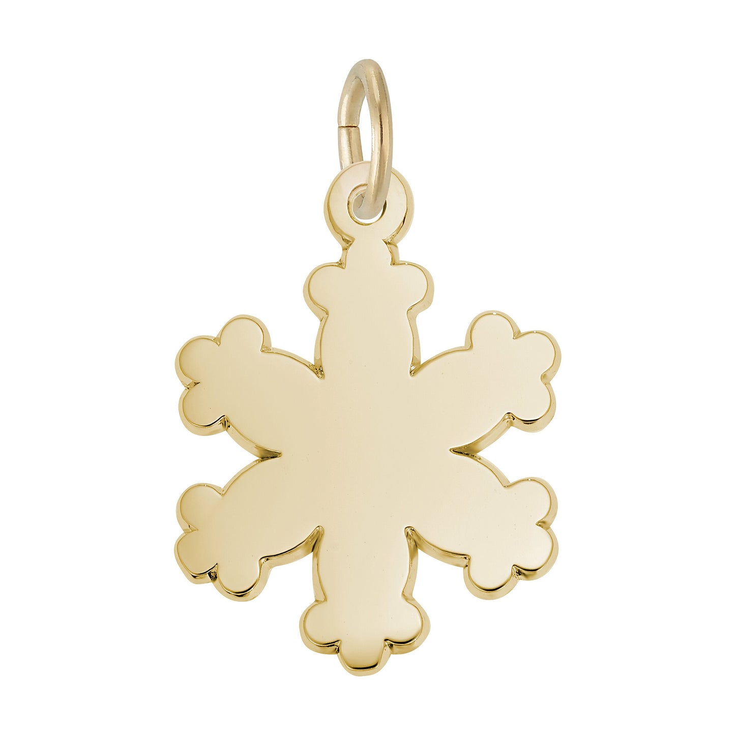 Sterling Silver Snowflakes Charm - 17mm x 16mm