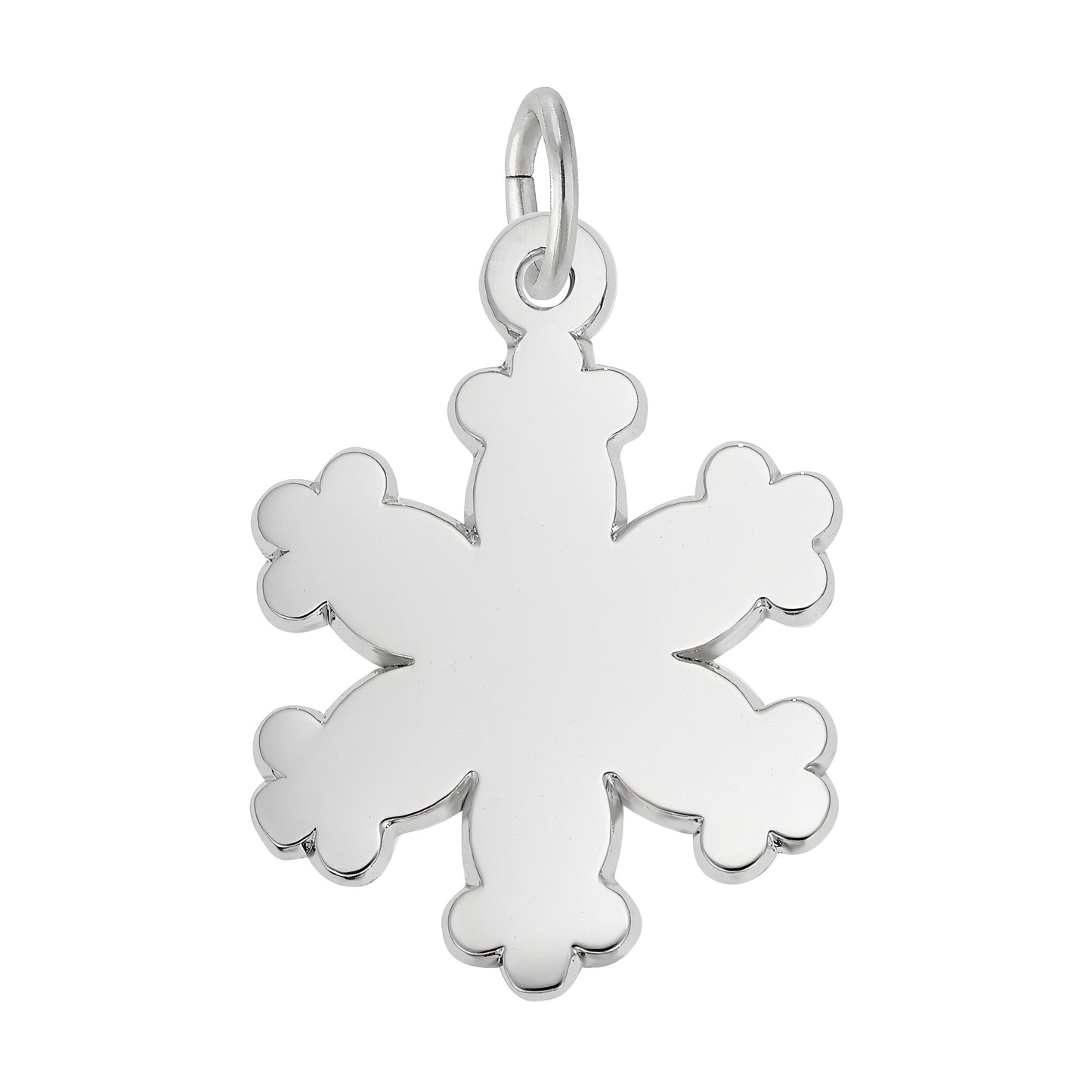 Sterling Silver Snowflakes Charm - 17mm x 16mm