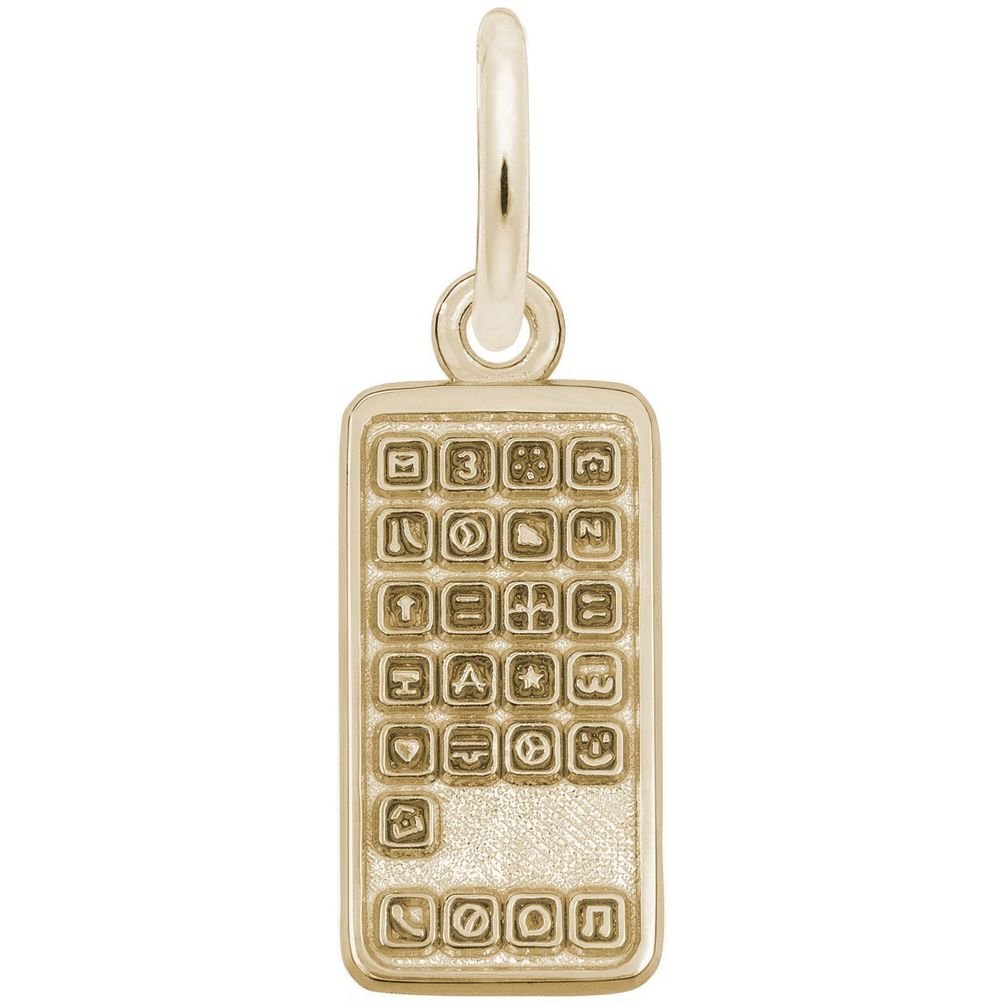 Sterling Silver Smartphone Charm - 18mm x 8mm