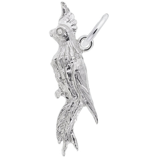 Cockatoo Charm - Metal - Sterling Silver