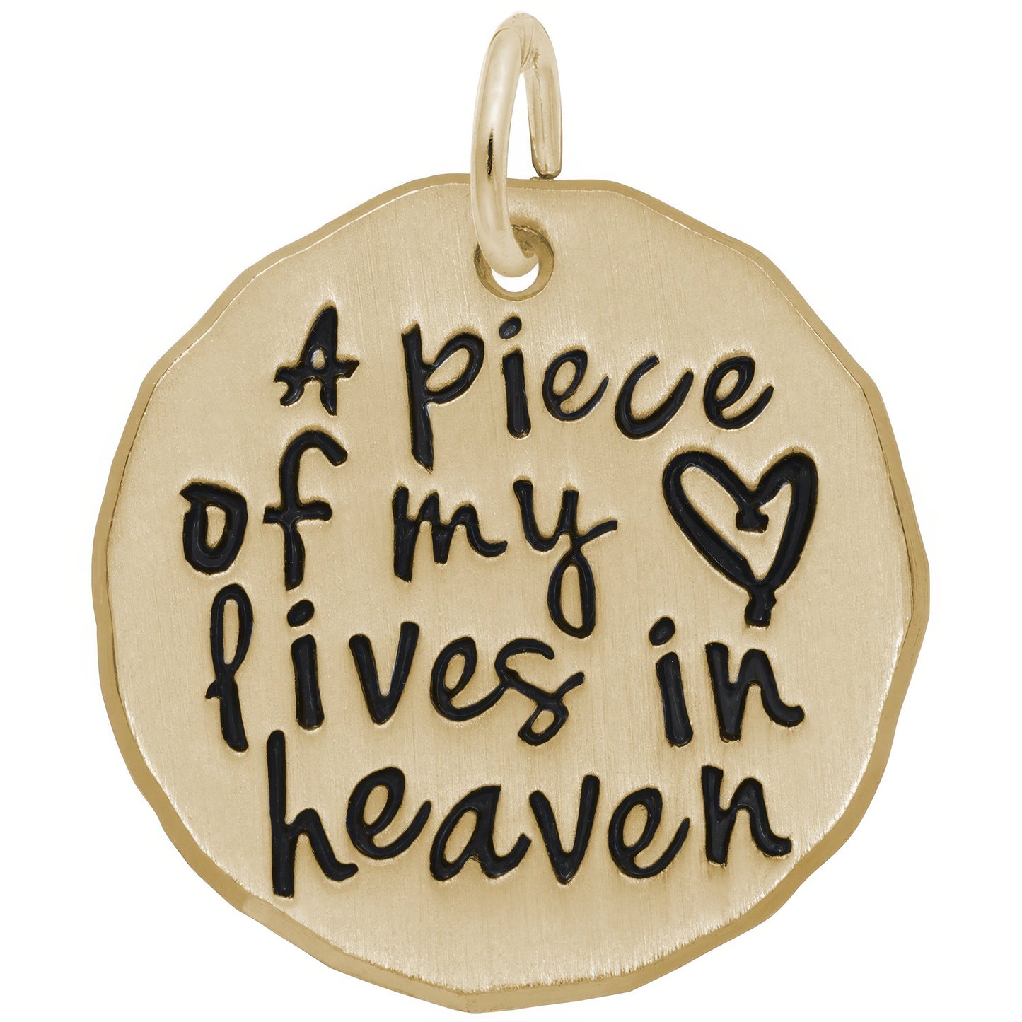 Piece of My Heart Charm, Sterling Silver