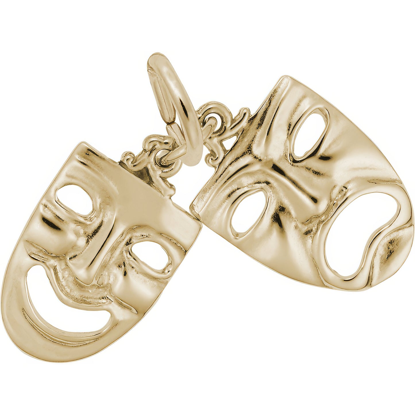 Theatre Masks Charm - Metal - Sterling Silver