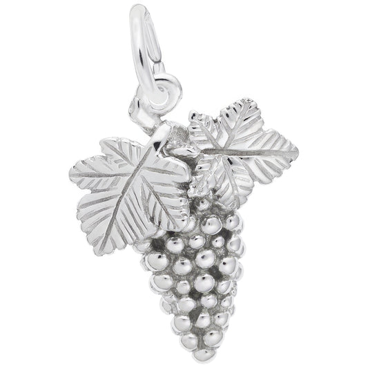 Sterling Silver Grapes Charm