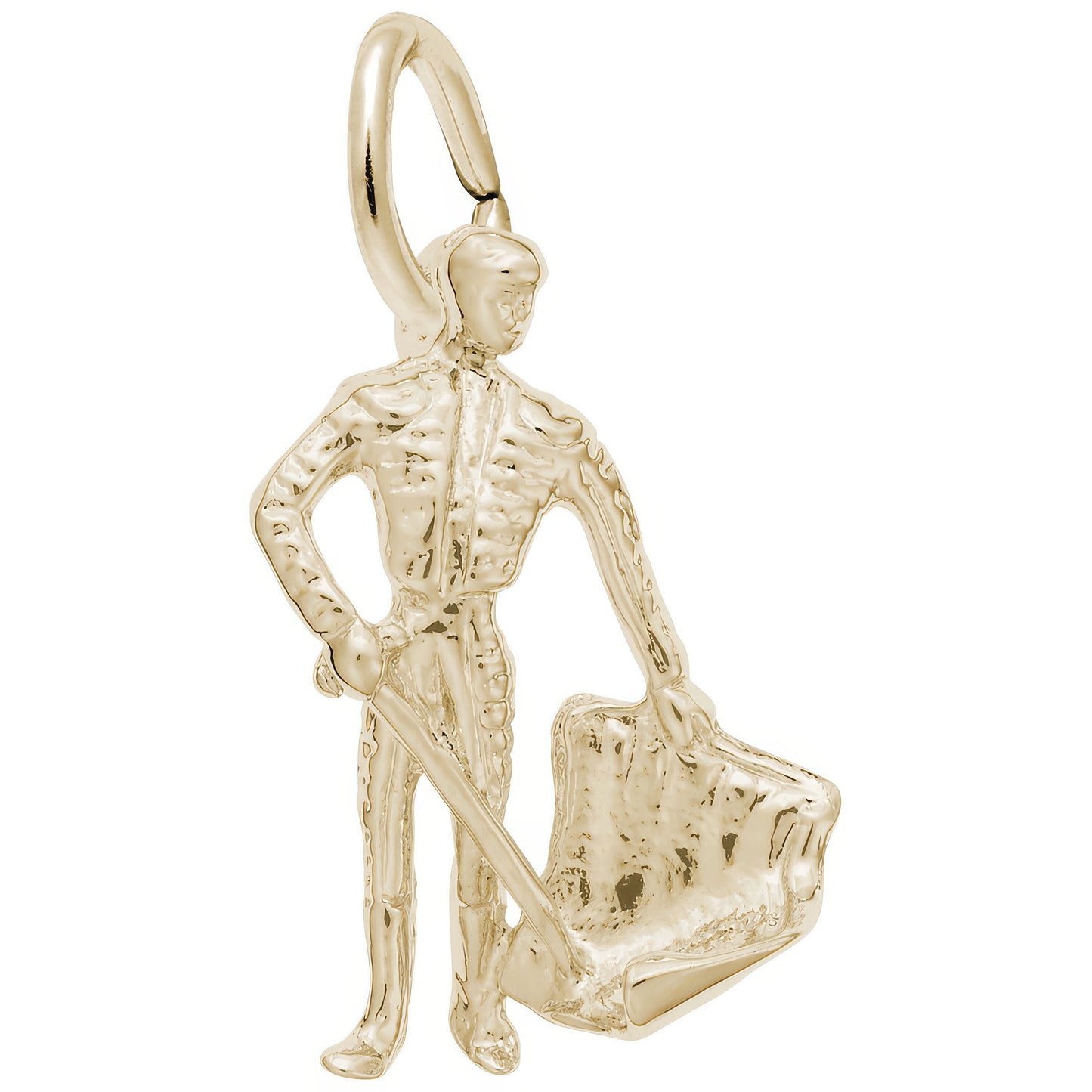 Bull Fighter Charm - Metal - Sterling Silver