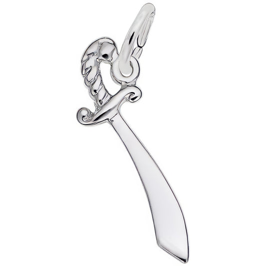 Sword Charm - Metal - Sterling Silver