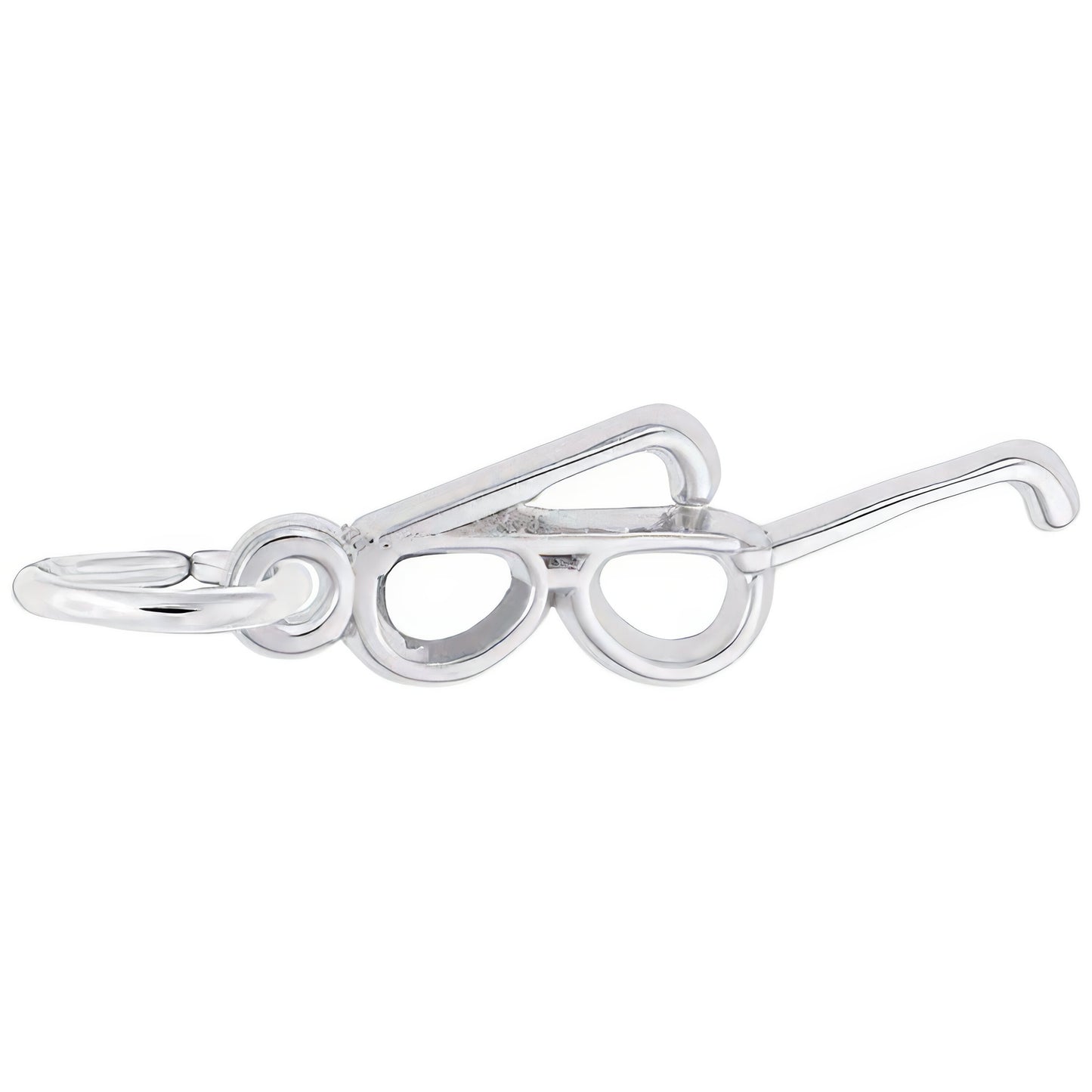 Dangling Glasses Charm - Metal - Sterling Silver