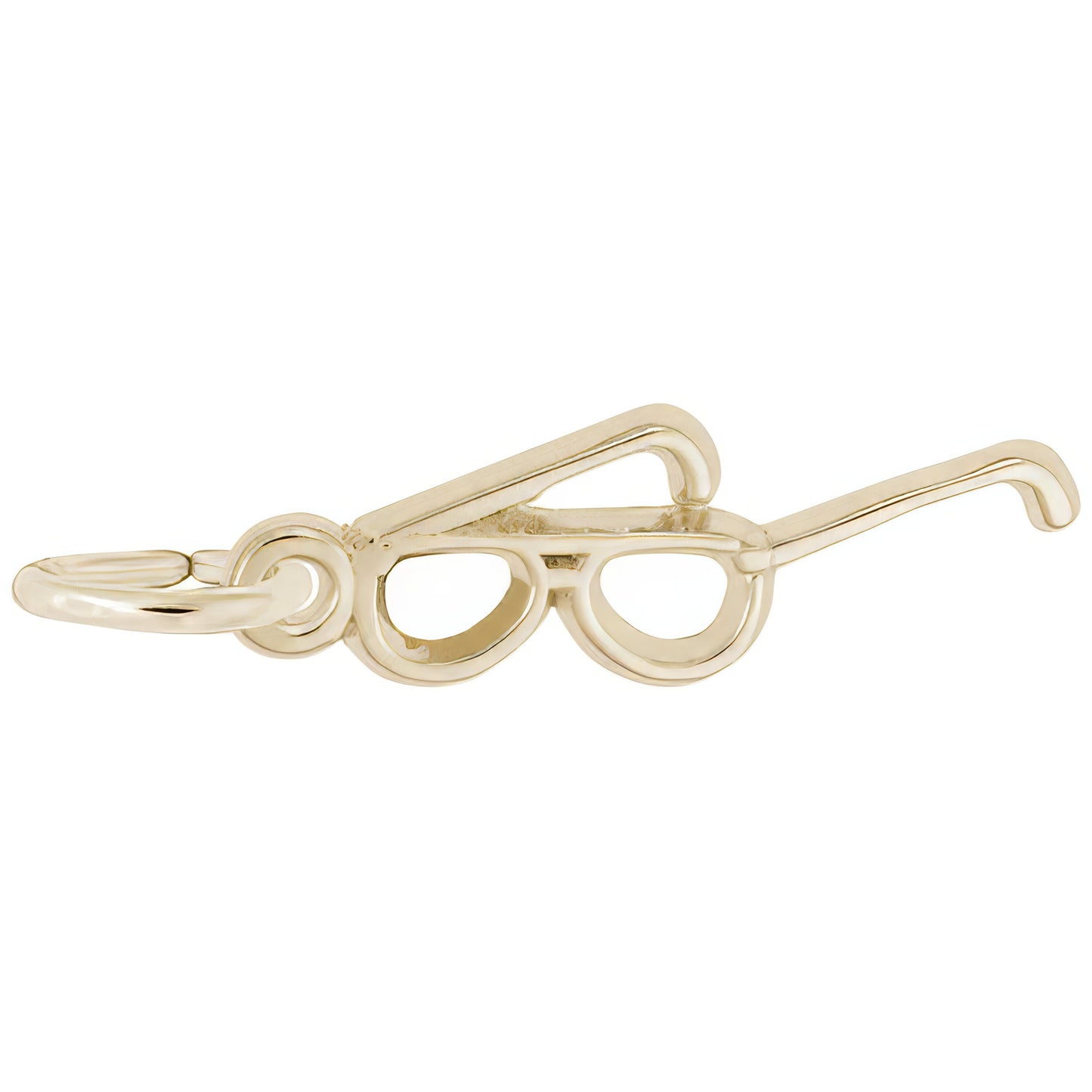 Dangling Glasses Charm - Metal - Sterling Silver