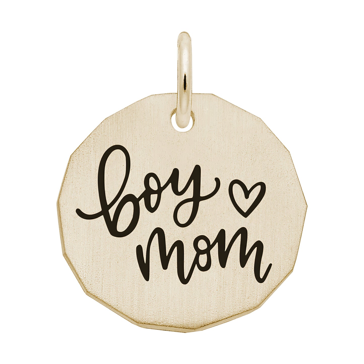 Boy Mom Charm, Sterling Silver