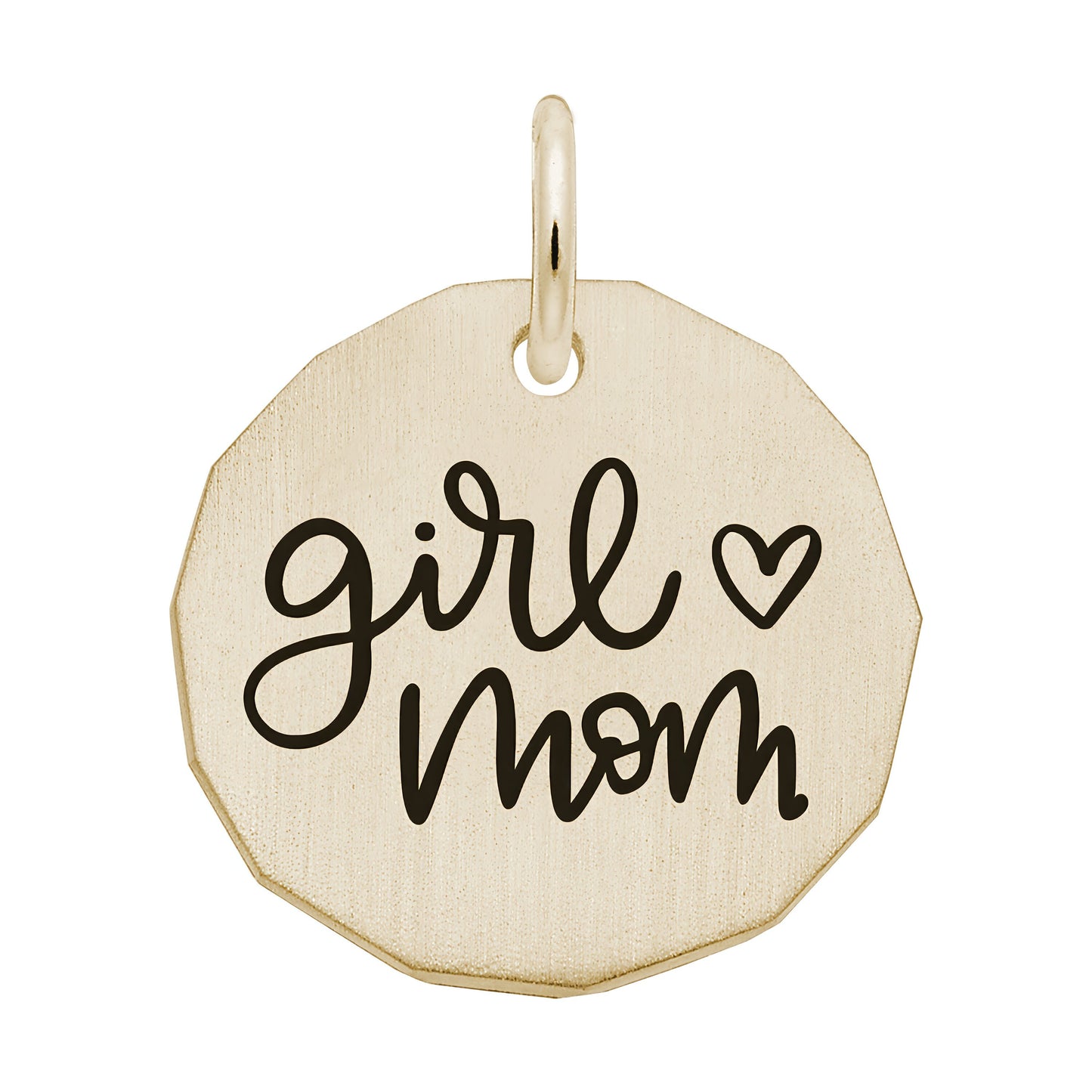 Girl Mom Charm, Sterling Silver