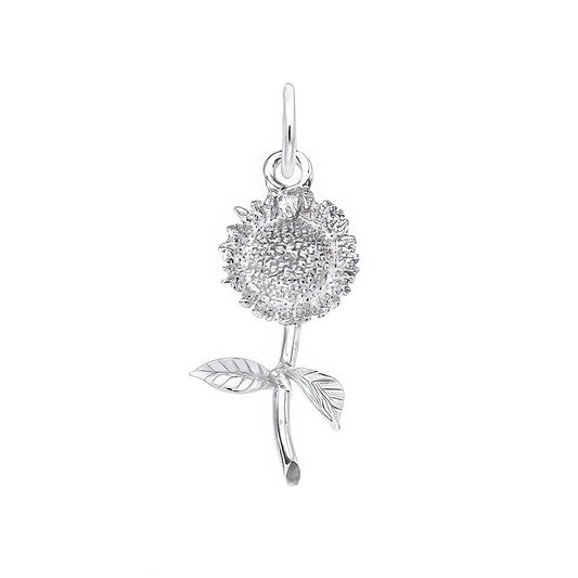 Sunflower Small Charm, Sterling Silver