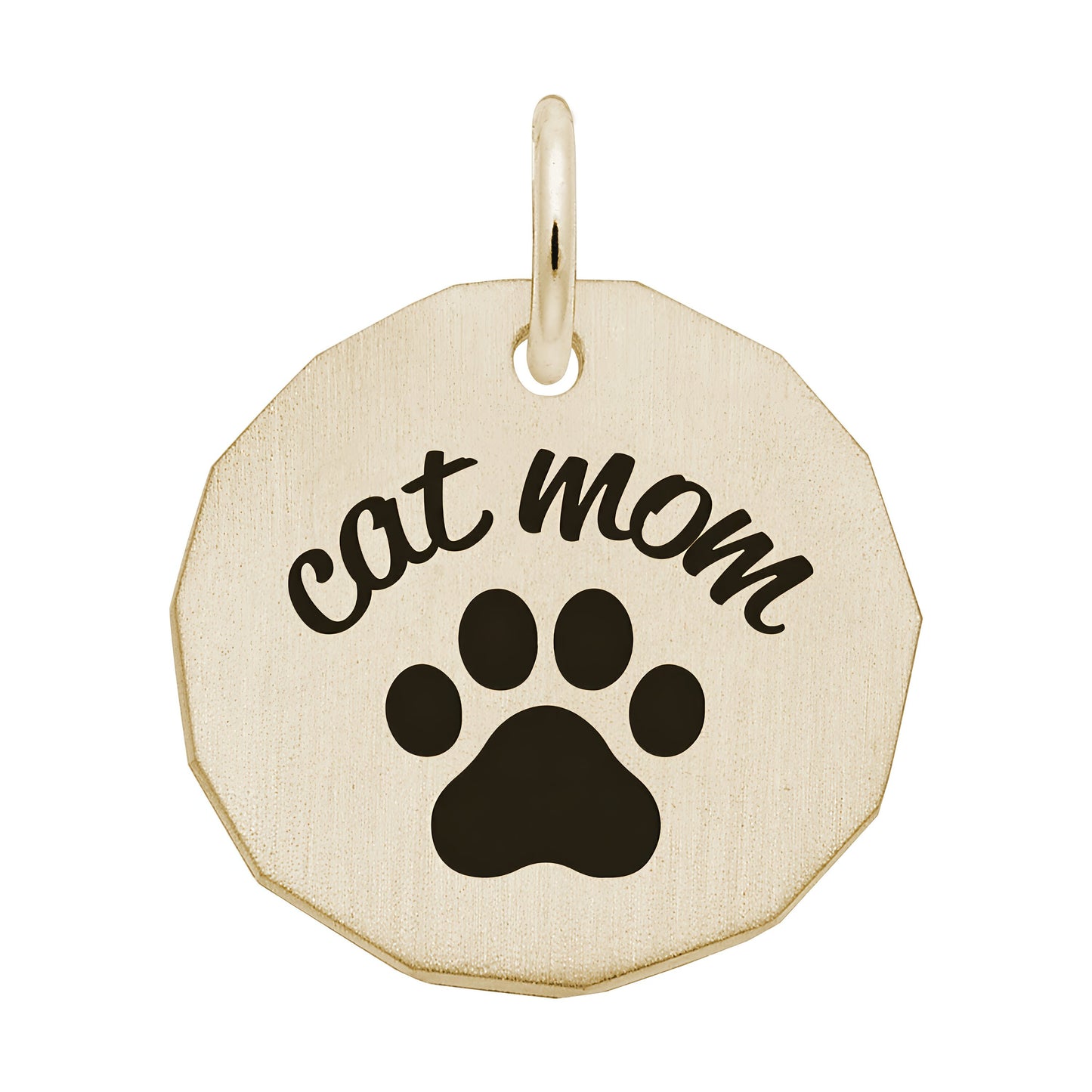 Cat Mom Charm, Sterling Silver
