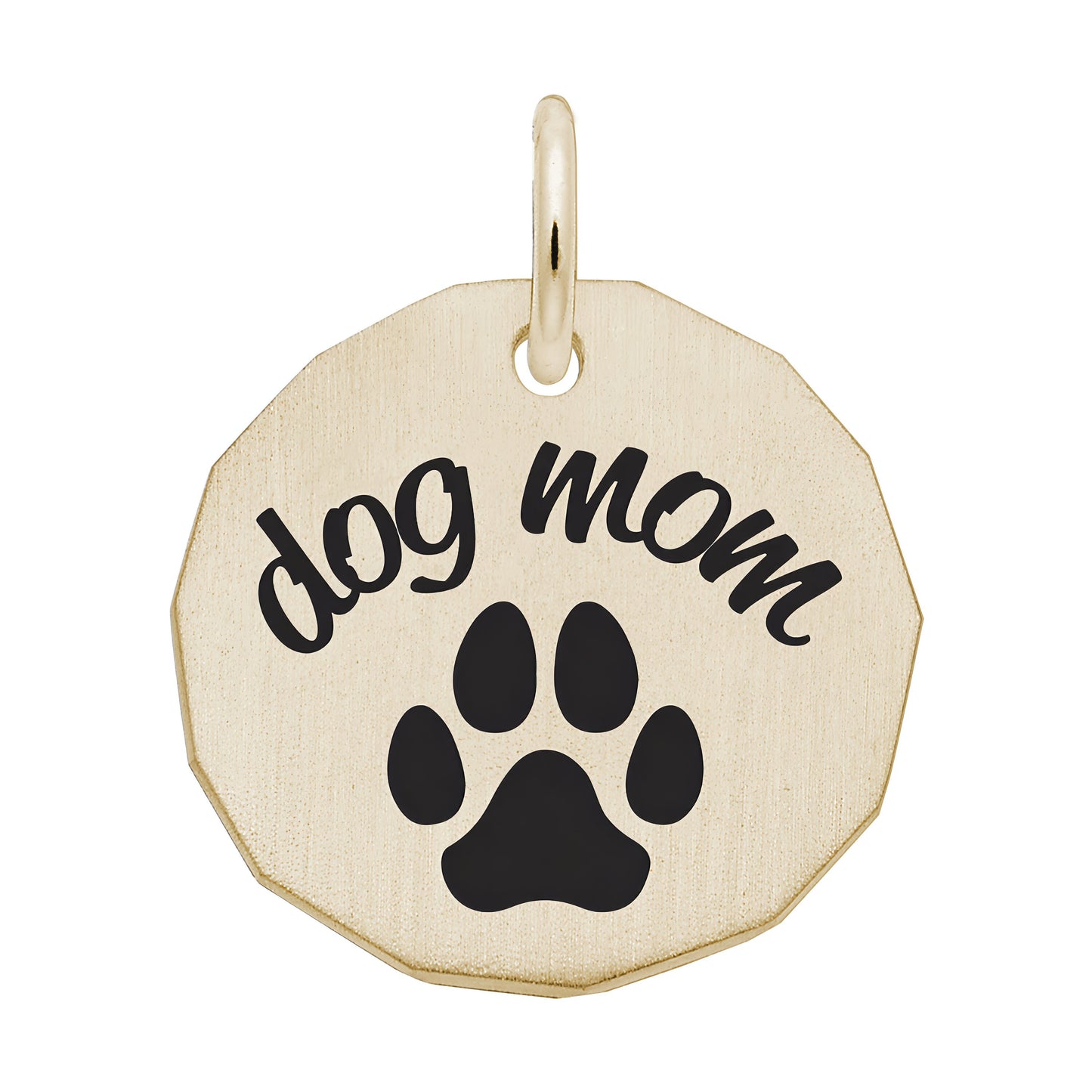 Dog Mom Charm, Sterling Silver