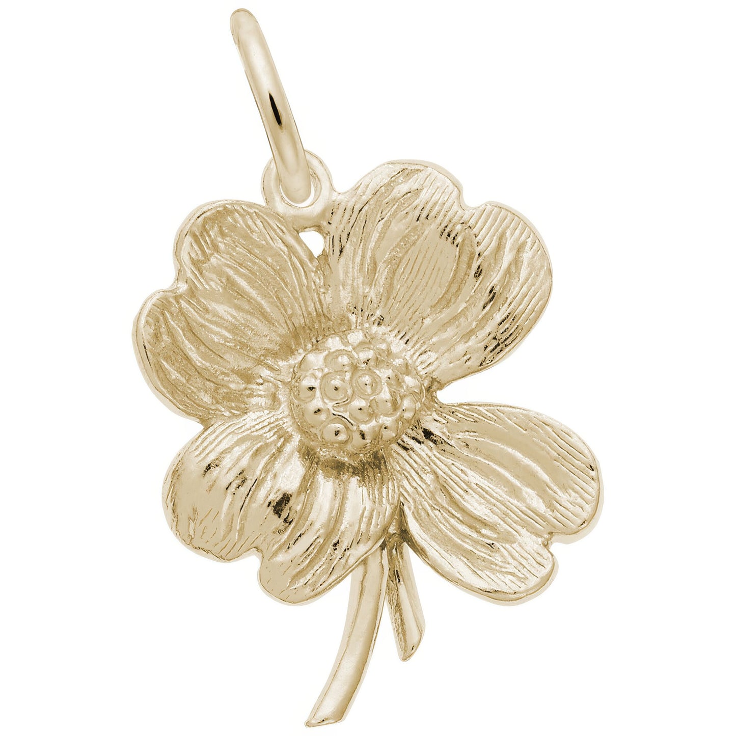 Dogwood Flower Charm - Metal - Sterling Silver