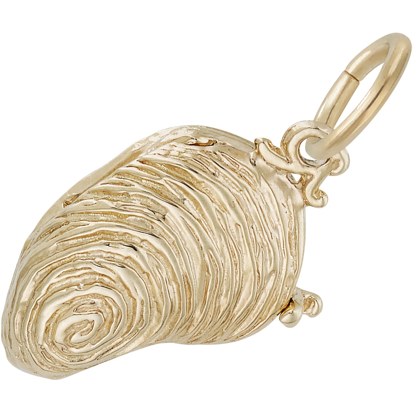 Sterling Silver Oyster Charm - 17mm x 12mm