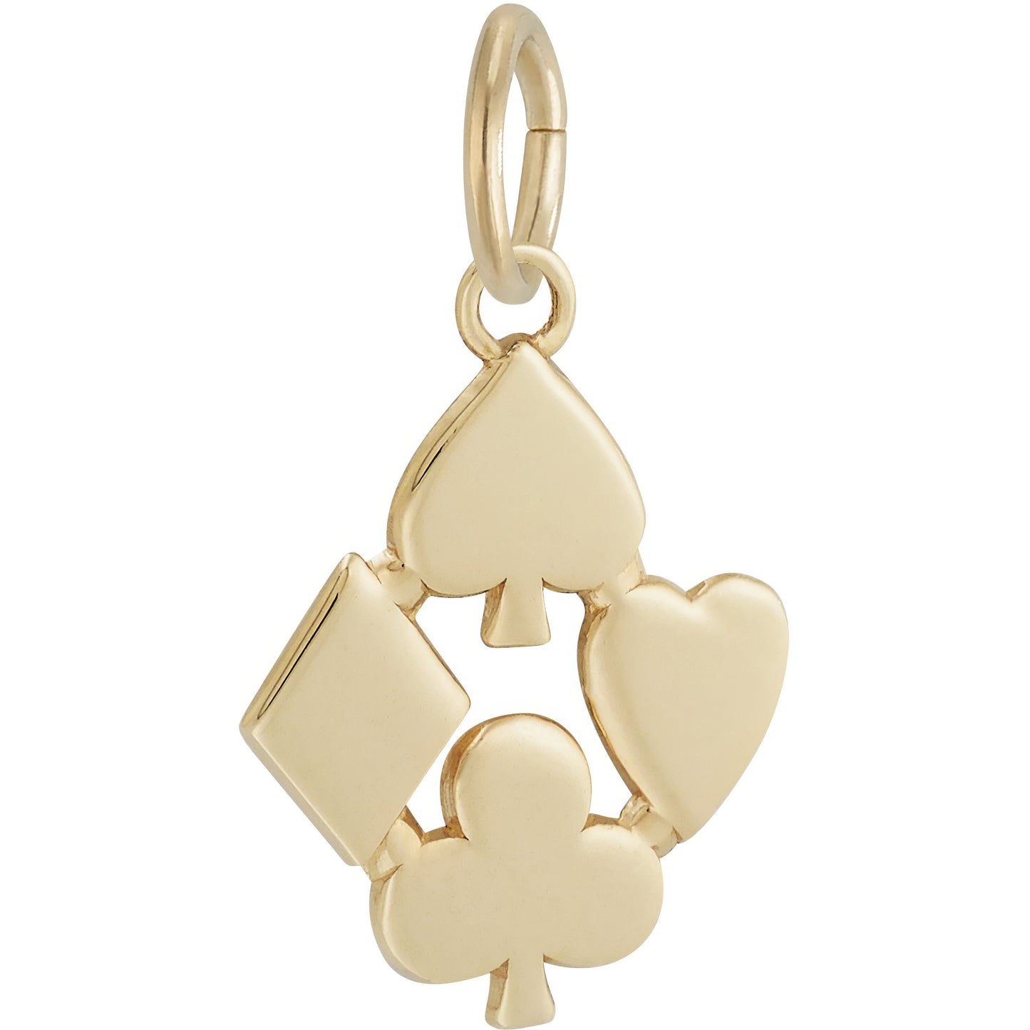Playing Card Suits Charm - Metal - Sterling Silver