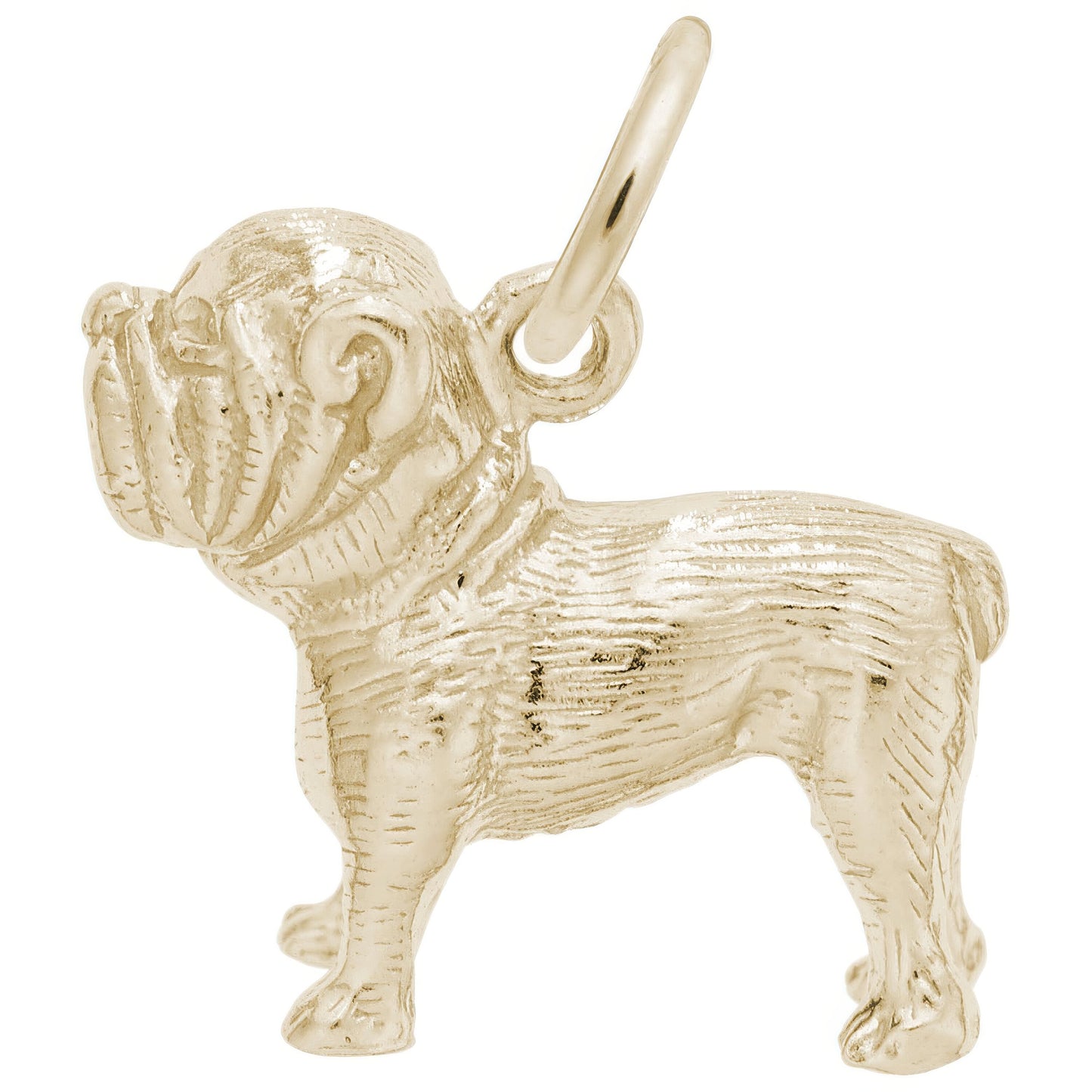 Cute Bulldog Charm - Metal - Sterling Silver