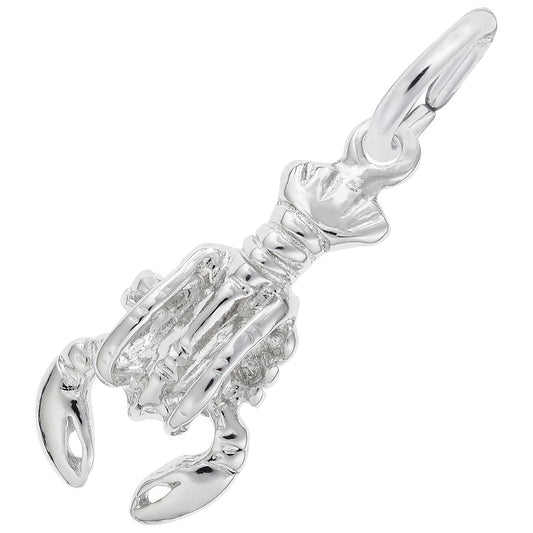 Small Lobster Charm - Metal - Sterling Silver