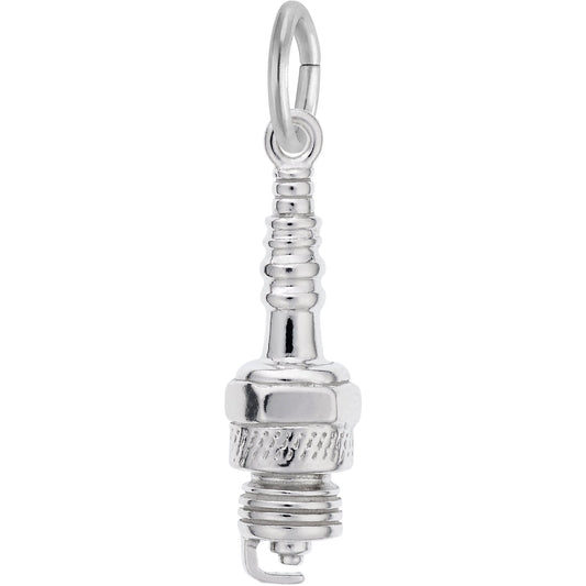 Spark Plug Charm - Metal - Sterling Silver